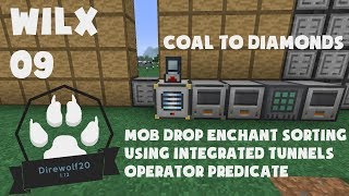 09  Mob Drop Enchant Sorting using Operator Predicate Coal to Diamonds  Direwolf20 112 [upl. by Estas]