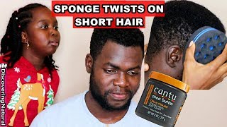 Sponge Twist  Cantu Men Collection  Men Natural Hair Routine [upl. by Lak]