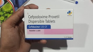 Cefdoxime 100 DT Tablet Uses  Cefpodoxime Proxetil Dispersible Tablet use amp Side Effects [upl. by Adnaral]