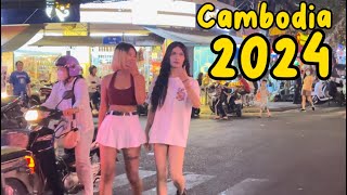 Phnom Penh Cambodia night life 2024  Happy New Year [upl. by Ahsoyem]