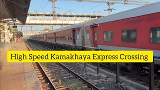 15668  Kamakhya Gandhidham Express High Speed Overtake  Indian Railways [upl. by Akienom]