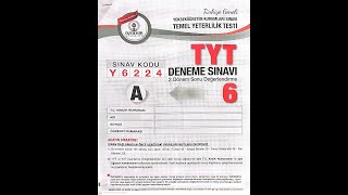 ÖZDEBİR 6 NOLU TYT DENEME SINAVI SORU ÇÖZÜMLERİ 30042024 [upl. by Parlin291]