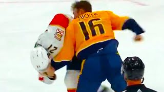 Jason Zucker Nick Cousins Fight FULL CLIP Predators vs Panthers  NHL Highlights [upl. by Nosyla]