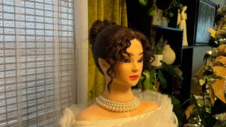 Hair Styling  ASMR  Victorian  1860s  Hair amp Makeup Tutorial Hair Fixing Finishing Touches [upl. by Fairfax]