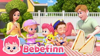 Picnic Song 🥪🧺  Song for Kids  Bebefinn Sing Along2  Nursery Rhymes [upl. by Nepets612]