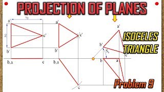 PROJECTION OF PLANESRecreatedLecture 9  Isoceles Triangle that looks as Equilateral Triangle [upl. by Mellen]