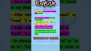 The Infinitive English english infinitive [upl. by Ainahpets]