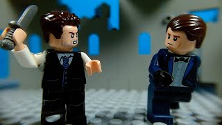 Cinematic Knife Fight Scene  LEGO StopMotion [upl. by Epilihp763]