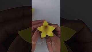 How to make a beautiful Trumpet paper flower Easy Paper crafts diy craft shorts artandcraft [upl. by Anirtal]