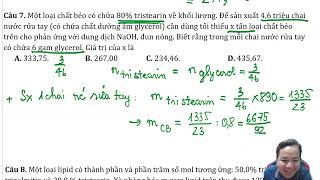 Một loại chất béo có chứa 80 tristearin về khối lượng Để sản xuất 46 triệu chai nước rửa tay [upl. by Lavern894]