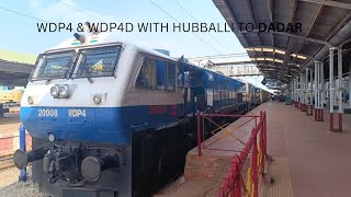 HUBBALLI TO DADAR EXPRESS WITH WDP4 amp WDP4D diesellocomotive locomotive railway train india [upl. by Notsecnirp]