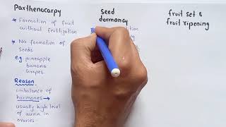 Detail Lecture On Parthenocarpy Seed Dormancy Fruit Set Fruit Ripening And Climacteric [upl. by Cargian]