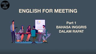 English for Meeting  Membuka Rapat  Meeting Bahasa Inggris [upl. by Edelman]