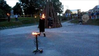 Sonnwendfeier im Schwabengarten LeinfeldenEchterdingen  Feuershow mit NanuTraumtheater [upl. by Normy]