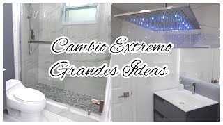 TRANSFORMACION EXTREMA DEL BAÑO ✅ COMO REFORMAR EL BAÑO PARA QUE SE VEA MAS GRANDE [upl. by Lubba411]