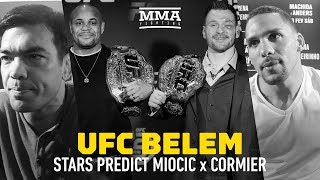 UFC Belem Fighters Predict Stipe Miocic vs Daniel Cormier  MMA Fighting [upl. by Okubo]