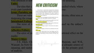 New Criticism CONTEMPORARY LITERARY CRITICISM Instant Essay ARsummaryguidance trending Viral [upl. by Boffa388]