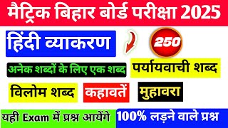 Class 10th Hindi vyakaran objective Question Exam 2025।। Hindi Grammar class 10th Objective Question [upl. by Dane]