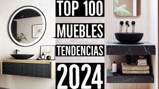 100 MUEBLES para BAÑOS MODERNOS 2024 con LAVABO y ESPEJO  DISEÑOS y DECORACIÓN de INTERIORES [upl. by Bokaj]