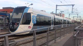 Tramway T4 U53700 Gare de BondyGare dAulnaysousBois  HD [upl. by Shererd]