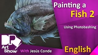 Painting a fish with Photobashing [upl. by Ebbarta]