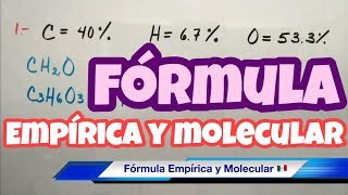 Fórmula EMPÍRICA y MOLECULAR muchos ejemplos [upl. by Polito122]