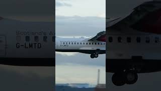 Loganair ATR 72600 Landing at Liverpool Airport shorts [upl. by Ahsenhoj521]