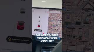 How does Tesla Detect Other Cars after the nearest car tesla cars electriccar [upl. by Eimak]