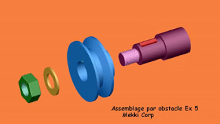 Assemblage par obstacleclavette parallèlerainureécrourondelle et épaulement [upl. by Attenaej]