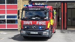 TURNOUT TONES London Fire Brigade A321 Hornsey Pump Ladder turnout to an emergency incident [upl. by Elwin]