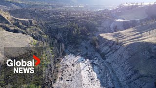 BC landslide Chilcotin River dam overflow more likely than sudden burst officials say [upl. by Demmer615]