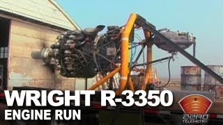 Wright R3350 Radial Engine Run 18 cylinders Test 2 [upl. by Rosy]