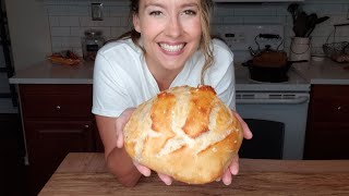 Homemade Bread for Beginners EASY Recipe in 5 Minutes of Hands On Time a Day [upl. by Ehsom]