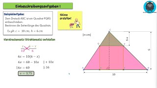 Einbeschreibungsaufgaben I  Abbildung durch zentrische Streckung 4 [upl. by Shaefer]