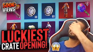 45000 UC SPENDING LUCKIEST CRATE OPENING EVER 😳 FM RADIO GAMING PUBG MOBILE [upl. by Aires]