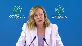 G7 Meloni quotHo visto gli altri leader a bocca aperta qui in Puglia è stato un borgo globalequot [upl. by Nylahsoj]