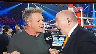 Gordon Ramsay on cocaine at the fury wilded 2 fight [upl. by Neelsaj]