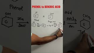 Phenol to Benzoic acid conversion  shorts neet ytshorts [upl. by Slade]