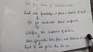 METHOD OF PREPARATION FOR TETANUS TOXOID VACCINEimmunological products [upl. by Elery979]