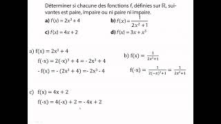 Correction de lexercice fonction paire ou impaire [upl. by Risteau386]