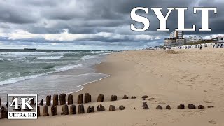 Strandspaziergang Westerland Sylt Juli 2023 🇩🇪 4K ultra HD virtual walking Deutschland [upl. by Iliram]