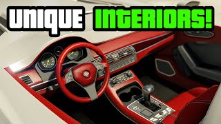 GTA 5  Top 10 UNIQUE Car INTERIORS in GTA Online [upl. by Enelloc]