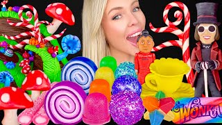 ASMR MUKBANG Willy Wonka Food Chocolate Oompa Loompa Edible Tea Cup 먹방 [upl. by Eatnoled]