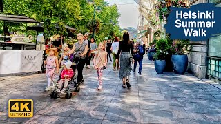 Summer Walk in Helsinki City Center 🇫🇮 4K Walk in Finland [upl. by Drofnas527]