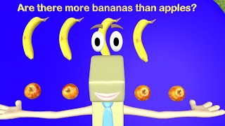 More and Fewer Kindergarten Math Video for Kids [upl. by Ardnuaek]