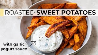 MY NEW FAVORITE SWEET POTATO RECIPE  better than fries [upl. by Angelle572]