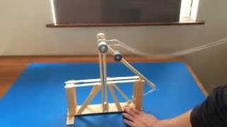 Floating Arm Trebuchet  mini sized and powerful [upl. by Naujuj]