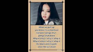 Black pink shut down lyrics blackpink [upl. by Ahsinelg]