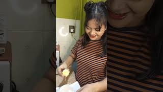 Mini egg hack 🍳 aqsakhan minivlogs chotuvlogs egg hack viralrecipe foodhacks funny [upl. by Aleka549]