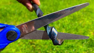 How to Sharpen Scissors in 10 Seconds  Few People Know These Methods [upl. by Letnoj496]